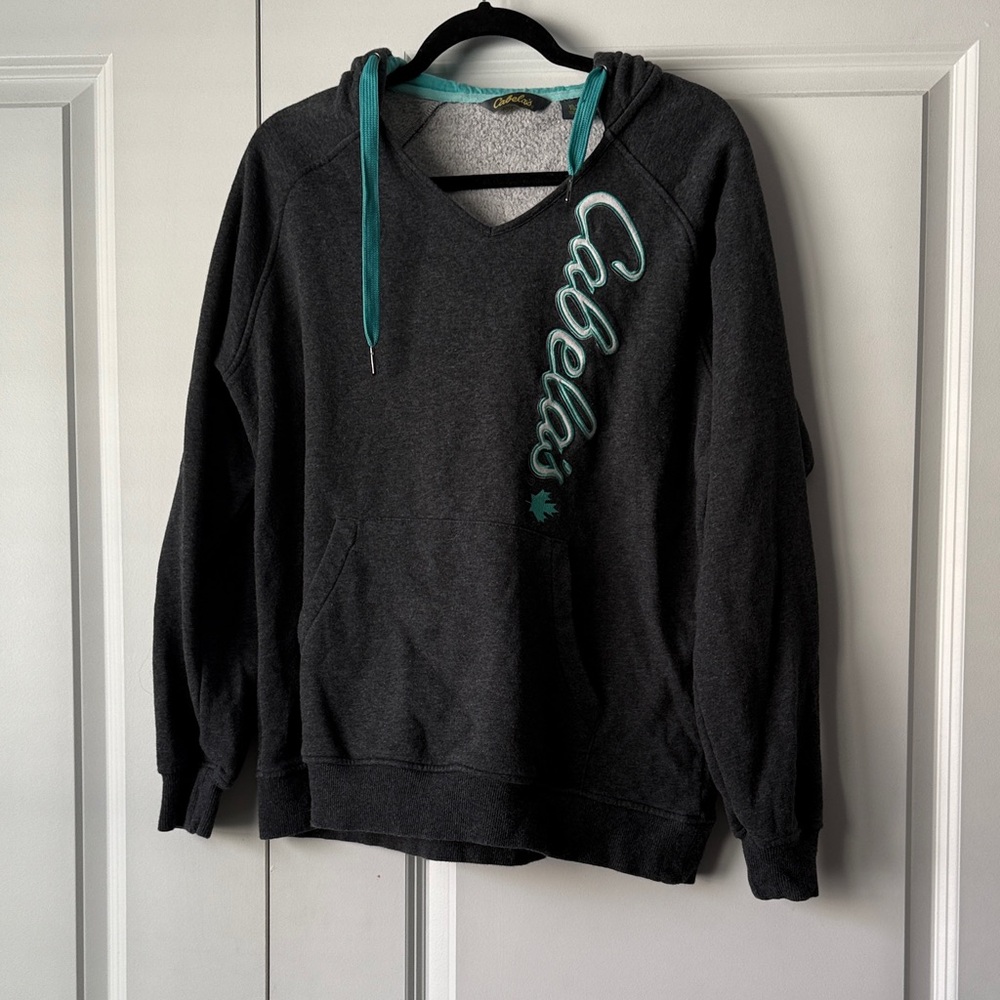 Cabela's Charcoal Sweatshirt with Turquoise Details